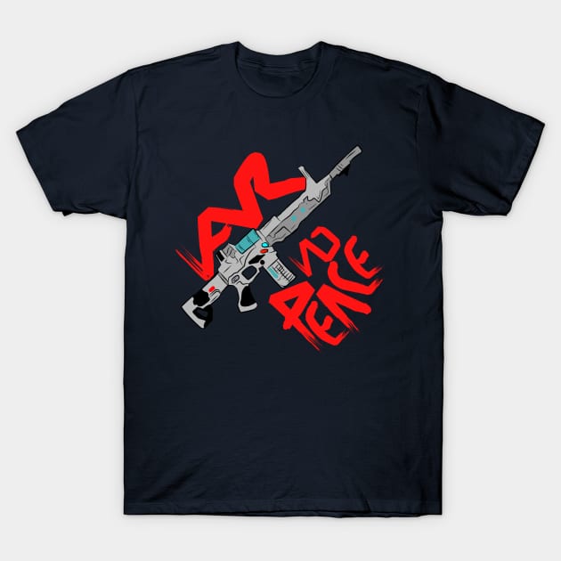 War no peace,peace no war,no war no peace or no peace no war with cartoon guns T-Shirt by ASCORNION